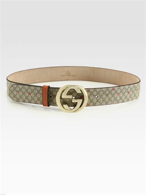 gucci brown interlocking g belt|gucci belt with tiger buckle.